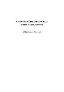 il teatro come unico cielo - AMS Acta