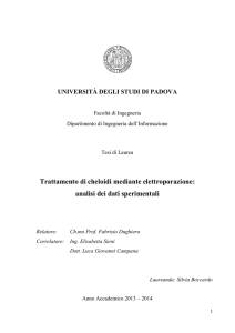 Trattamento di cheloidi mediante elettroporazione: analisi dei dati