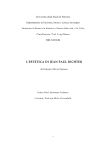 L`estetica di Jean Paul Richter - Università degli Studi di Palermo