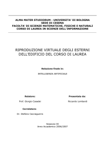 riproduzione virtuale degli esterni dell`edificio del