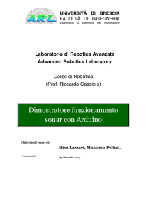 Dimostratore funzionamento sonar con Arduino