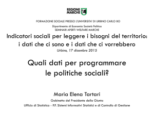 I Dati per programmare e monitorare le politiche sociali