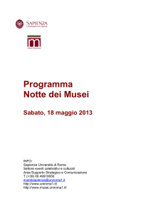 Programma delle iniziative della Sapienza