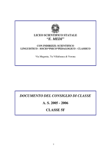 “e. medi” documento del consiglio di classe as 2005