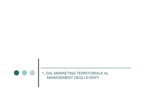1. dal marketing territoriale al management degli eventi