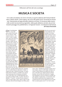 MUSICA E SOCIETA