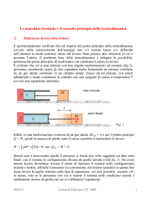 Macchine termiche e Secondo principio della termodinamica