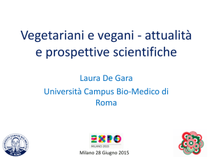 Vegetariani e vegani. Attualità e prospettive scientifiche – Dr