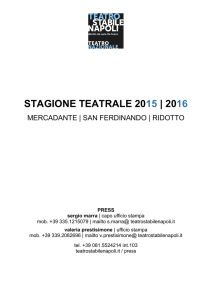 Cartella stampa 2015-16 - Teatro Stabile di Napoli