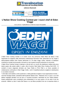 L`Italian Show Cooking Contest per i nuovi chef di