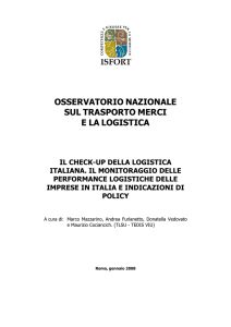 osservatorio nazionale sul trasporto merci e la logistica