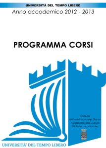 PROGRAMMA CORSI - Comune di Castelnuovo del Garda