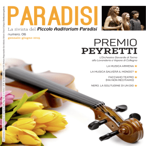 premio peyretti - Piccolo Auditorium Paradisi