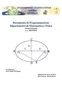 Documento di Programmazione Dipartimento di