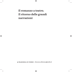 Il romanzo a teatro. Il ritorno delle grandi narrazioni