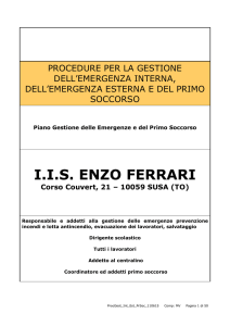 Procedure per la gestione dell`emergenza interna