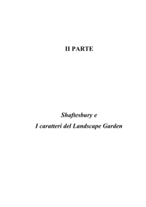 II PARTE Shaftesbury e I caratteri del Landscape Garden