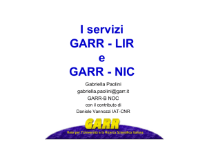 Il GARR-NIC - GARR-CERT