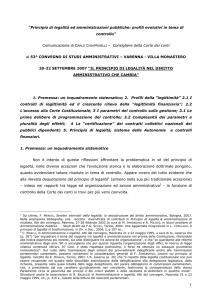 Principio di legalità ed amministrazioni pubbliche