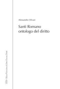 Santi Romano ontologo del diritto