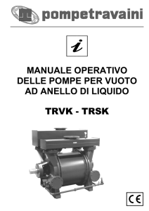 manuale operativo delle pompe per vuoto ad anello di