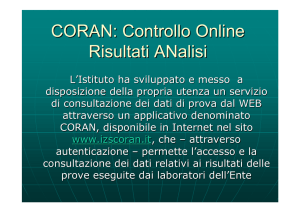 CORAN: Controllo Online Risultati ANalisi