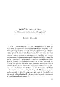 Ineffabilità e incarnazione in Amor che nella mente mi ragiona