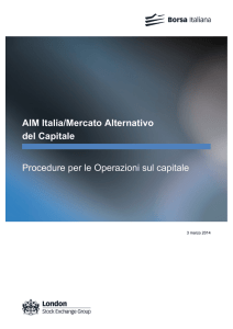 AIM ITALIA Principi organizzativi