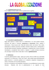 La globalizzazione - PIATTAFORMA DIDATTICA