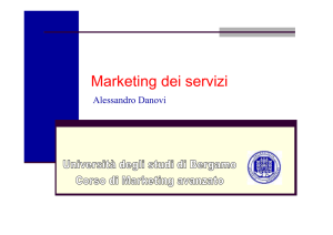 Marketing dei servizi - Università degli studi di Bergamo