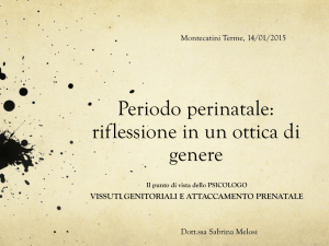 Periodo prenatale, relazione madre-bambino e