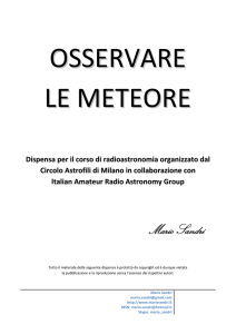 Osservare le Meteore - Circolo Astrofili di Milano
