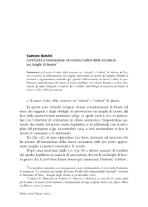 Gaetano Natullo Continuità e innovazione nel - CSDLE