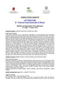 LETTERATURE 8° Festival Internazionale di Roma Basilica di