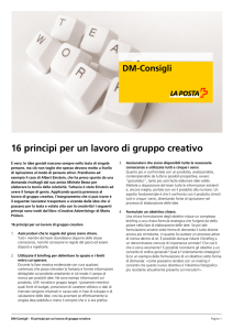 DM-Consigli - 16 principi per un lavoro di gruppo creativo