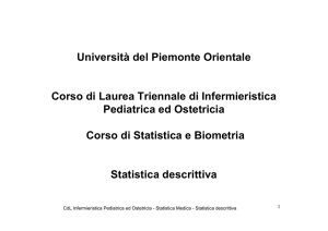 Università del Piemonte Orientale Corso di Laurea Triennale di