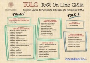 I corsi di Laurea dell`Università di Bologna che richiedono il TOLC
