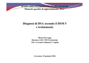 Diagnosi di DSA secondo il DSM 5 e trattamento