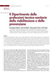 Il Dipartimento delle professioni tecnico-sanitarie della