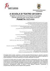 Progetto A SCUOLA DI TEATRO as 2013-2014