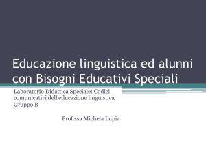 Educazione linguistica ed alunni con BES