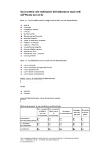 Questionario - Indagine abbandoni universitari