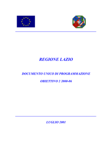 regione lazio - Dipartimento per lo Sviluppo e la Coesione Economica