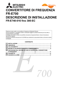 fr-e700, descrizione di installazione