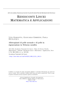 Allotrapianti di pelle normale e di pelle in rigenerazione in Triturus