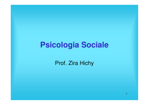 Psicologia Sociale - Facoltà di Scienze della Formazione