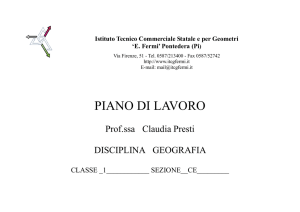 piano di lavoro