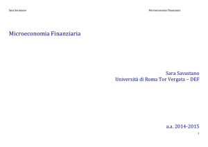 Microeconomia Finanziaria