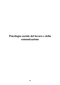 Psicologia sociale del lavoro e della comunicazione