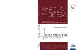 gennaio-febbraio - Parola alla difesa